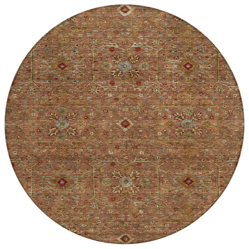 HomeRoots Floral Transitional Rectangle Outdoor Rug