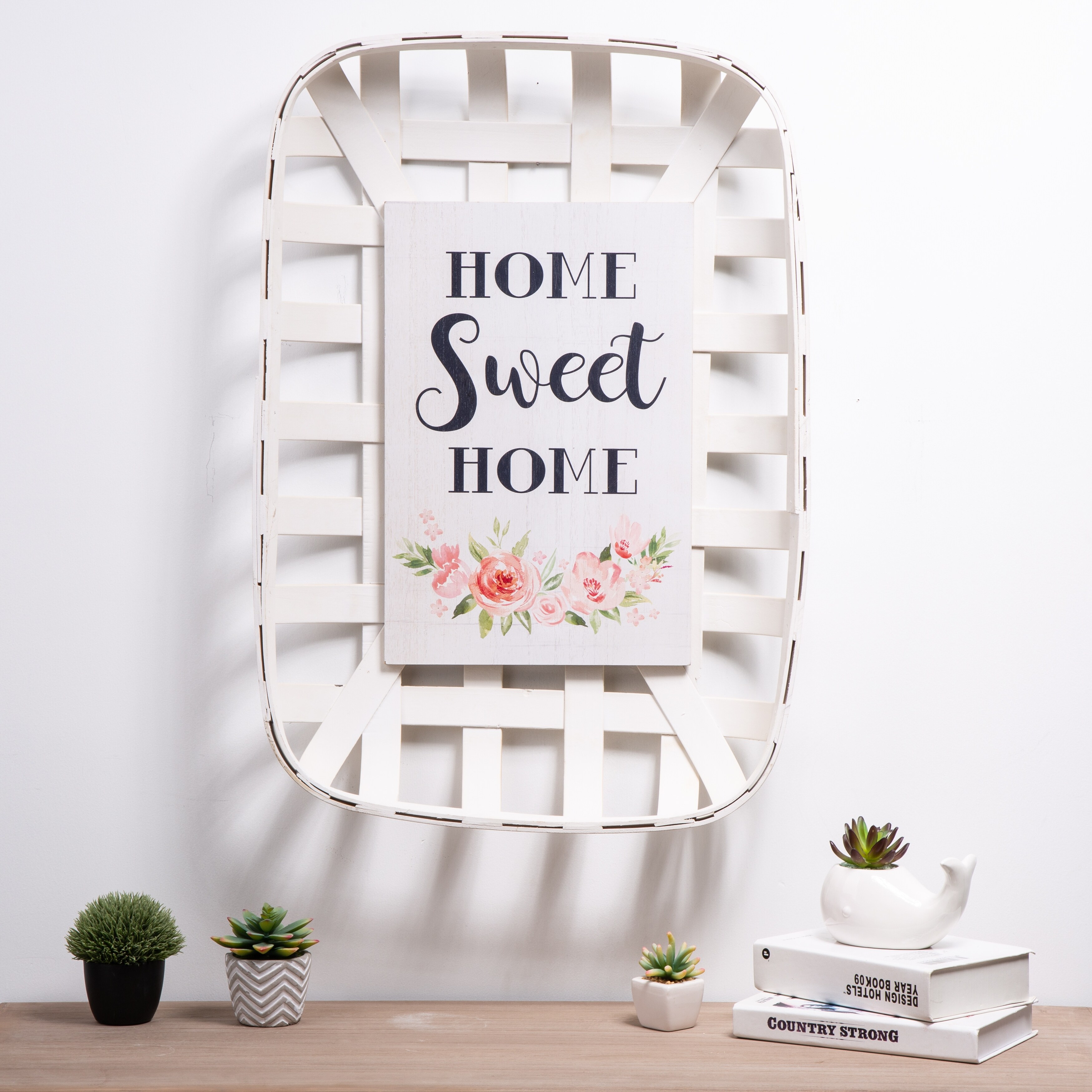 Shop Glitzhome Wooden Home Sweet Home Word Sign Wall Decor Set