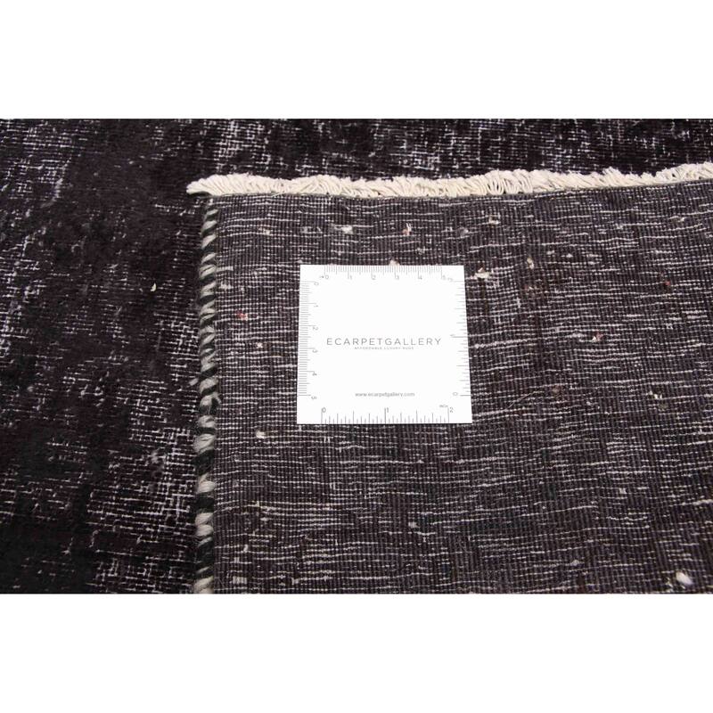 ECARPETGALLERY Hand-knotted Color Transition Black Wool Rug - 9'5 x 13'0