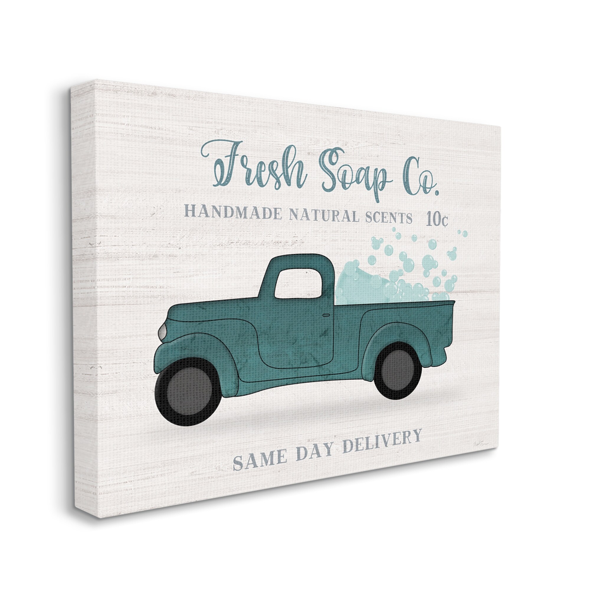 Stupell Fresh Soap Co. Vintage Green Truck Bath Bubbles-image