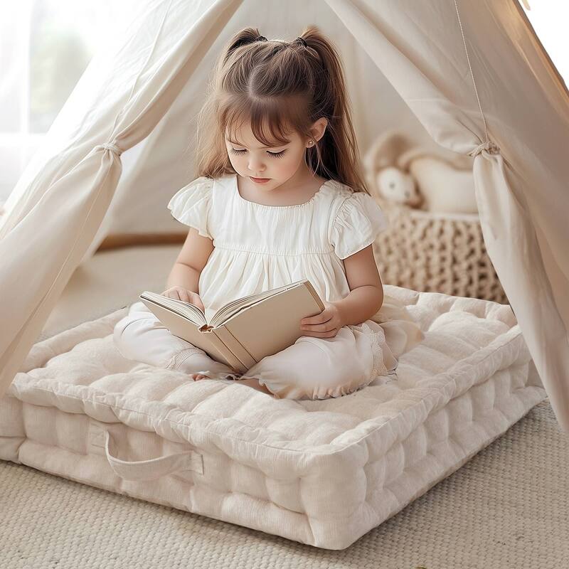 Intelligent Design Azza Poly Chenille Square Floor Pillow Cushion