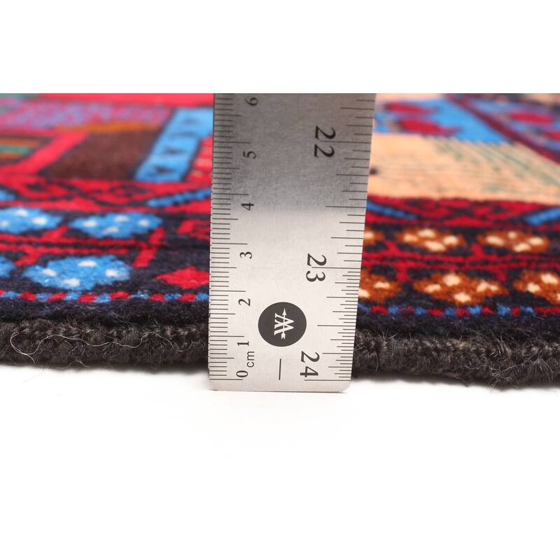 ECARPETGALLERY Hand-knotted Teimani Dark Navy Wool Rug - 2'10 x 4'5