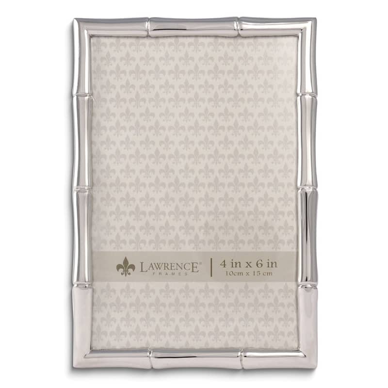 Curata Silver-Tone Metal Bamboo 4x6 Frame