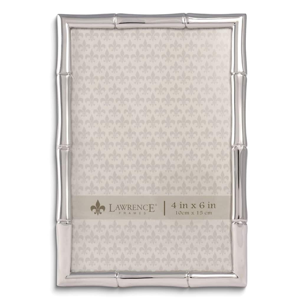 Curata Silver-Tone Metal Bamboo 4x6 Frame