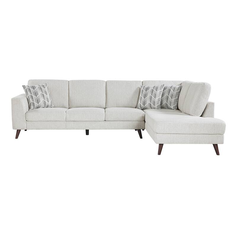 Valley Chenille 2-Piece Sectional with Right Chaise