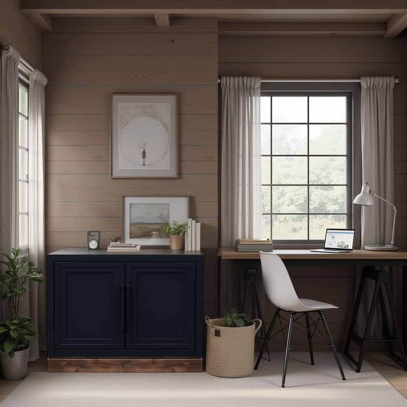 Bridgevine Home Nora Modular 2-Door Base Cabinet, No Assembly Required, Two-Tone Finish