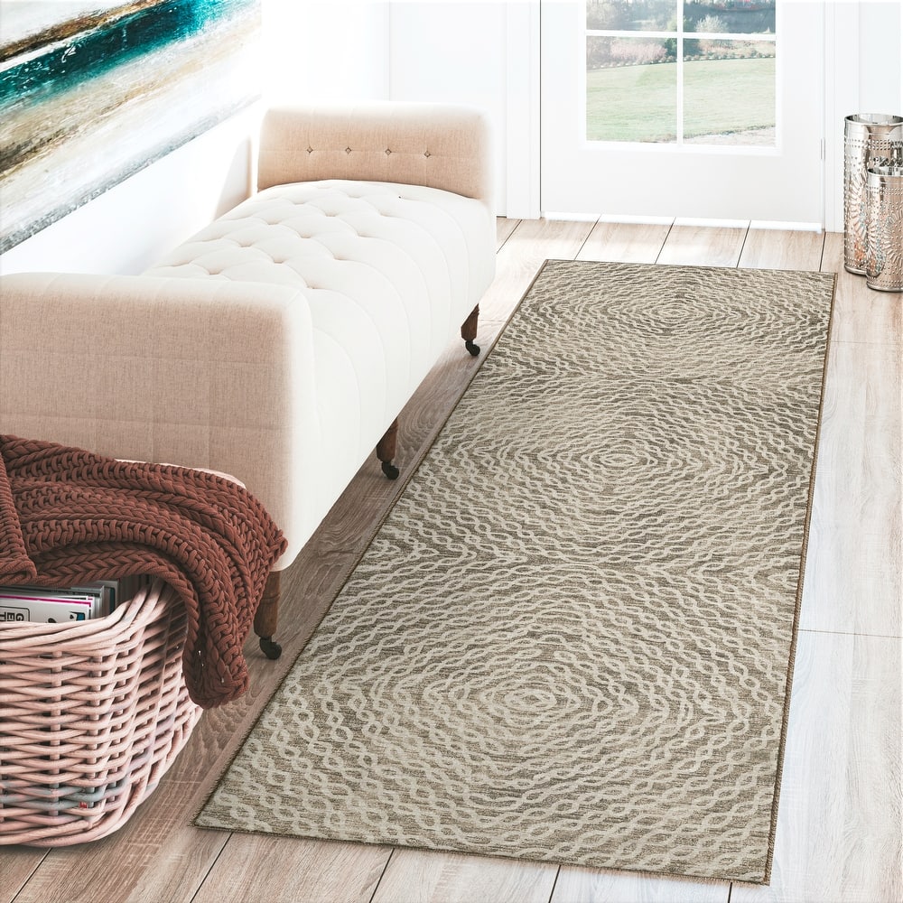 Indoor/ Outdoor Addison Bravado Link Washable Area Rug