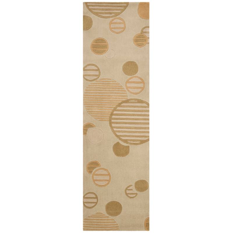 SAFAVIEH Handmade Modern Art Hanke Modern Polyester Rug - 2'3" x 8' Runner - Sage/Multi - Runner