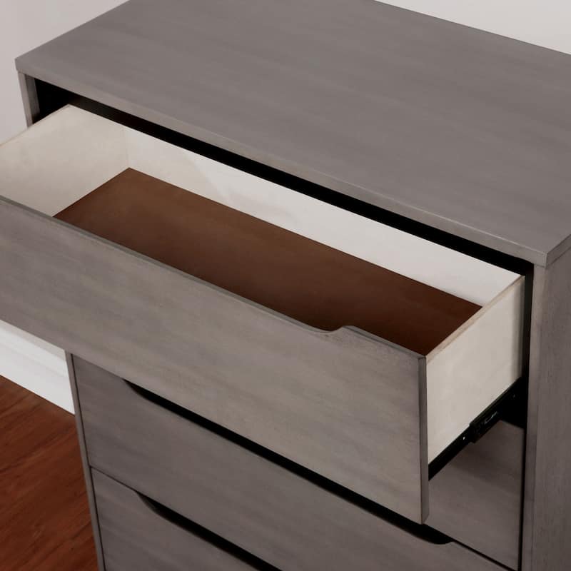 Bodo Mid-Century Modern Grey Wood 3-Piece Platform Bedroom Set by Carson Carrington