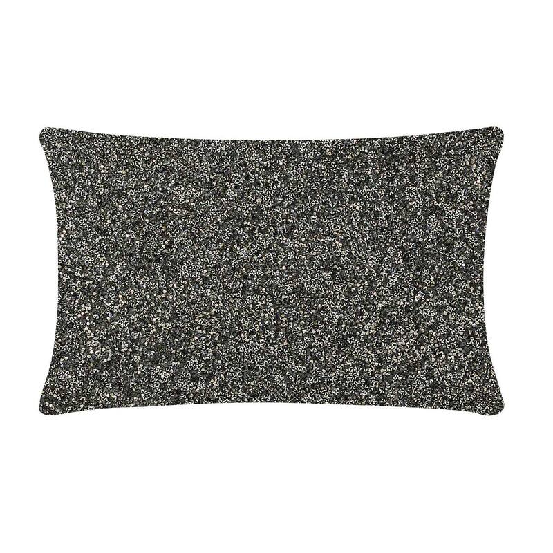 Sparkles Home Luminous Rhinestone Allover Pillow - 14x20 - Charcoal