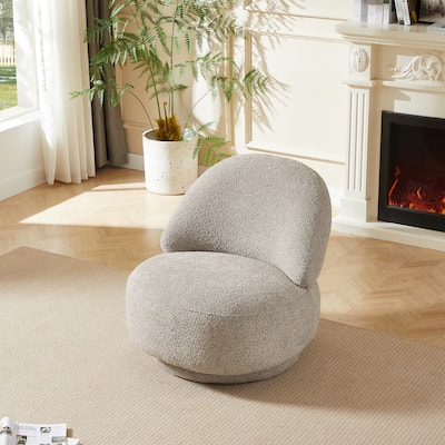 Fabric Swivel Chair with Metal Frame