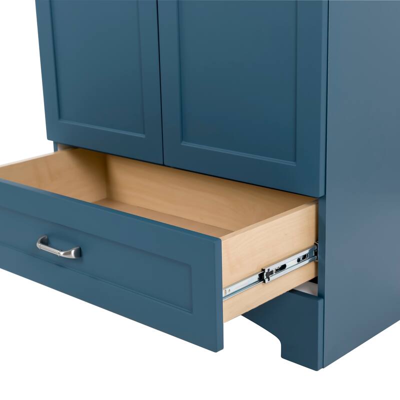 Spring Mill Cabinets Emlyn 30.5" Bathroom Vanity With Drawer and White Sink Top