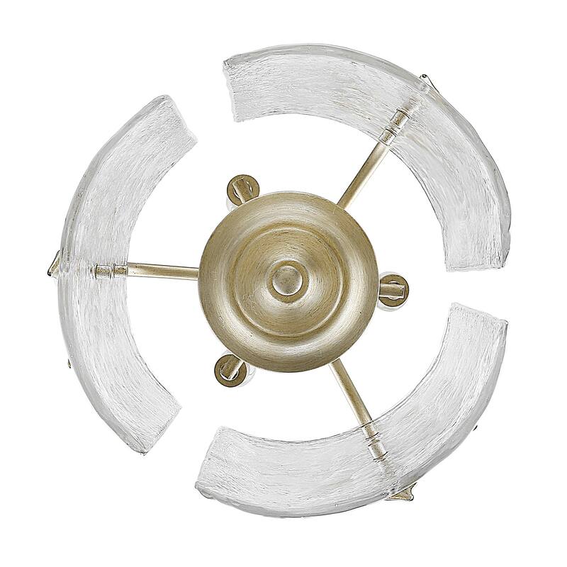 Calla 13" Wide 3-Light Pendantwith Hammered Water Glass