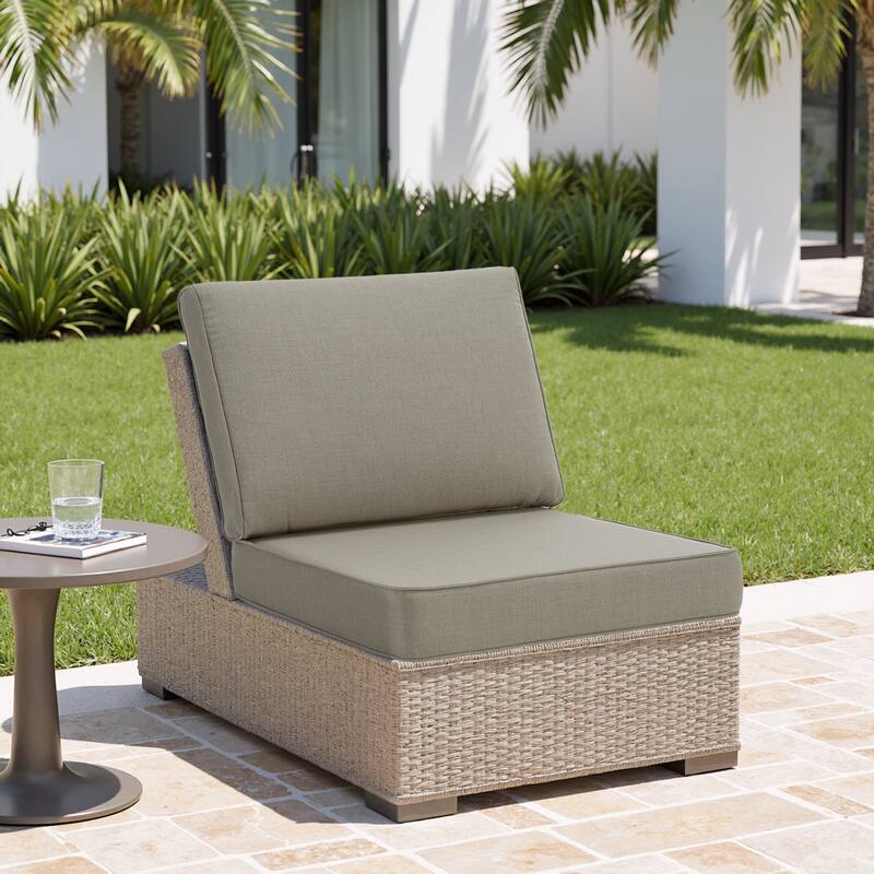 Sunbrella 24"x23"x5" Thick Cushion Outdoor Deep Seat/Back Cushion - Camel