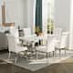 Option White Table Silver Chairs