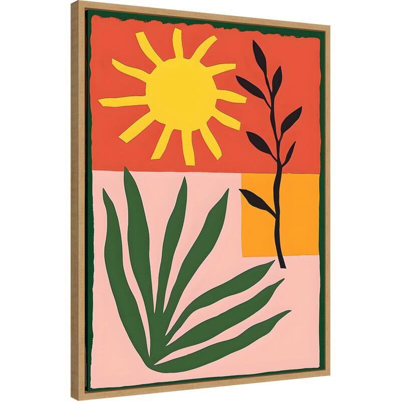 Amanti Art Bold Sol II by Walker Noble Framed Canvas Wall Art Print - Sylvie Maple