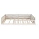 preview thumbnail 8 of 24, Full Size Upholstered Platform Bed with Guardrail, Fluffy Pillows, and Sturdy Pine Wood Bed Frame Safety Guardrails, Beige