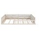 preview thumbnail 18 of 17, Solid Pine Wood Full Size Upholstered Platform Bed with Guardrail and Pillow, Not Need Box Spring, for Kids Girls Boys
