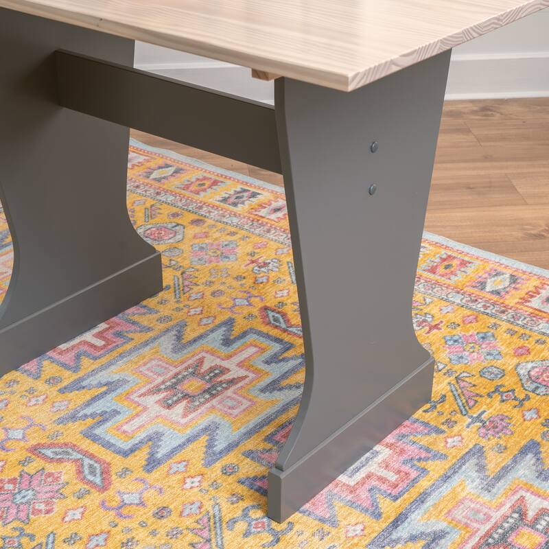 Tobin Trestle Table Grey Maple - 41.73"W x 27.17"D x 29.61"H