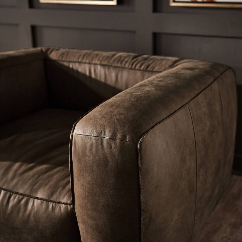 Divya Outback Leather Accent Chair by iNSPIRE Q Modern