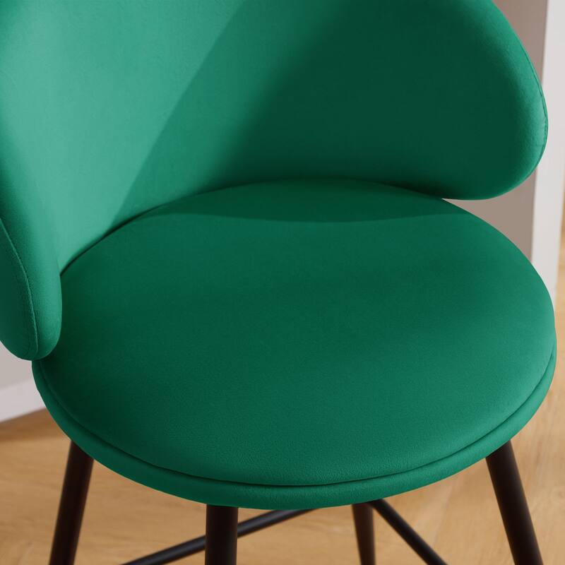 26"/30" Velvet Upholstered Swivel Counter/Bar Stools Set of 2/3