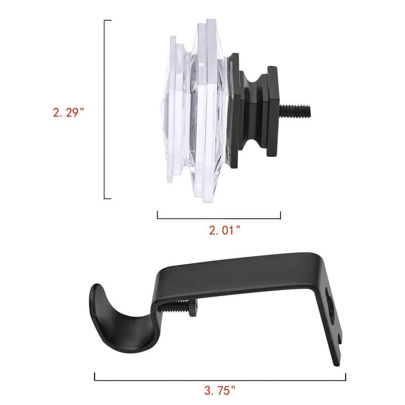 UTOPIA ALLEY Wall Mounted 3/4 Inch Curtain Rod - Adjustable Drapery Rods, Bedroom & Living Room Decorative Curtain Rods