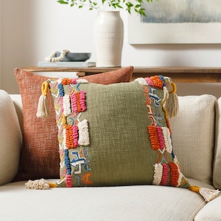 Shaye Colorful Embroidery Details Throw Pillow
