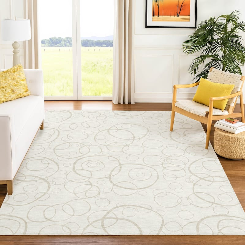 Machine Washable Indoor/ Outdoor Contemporary Nexus Chantille Rug