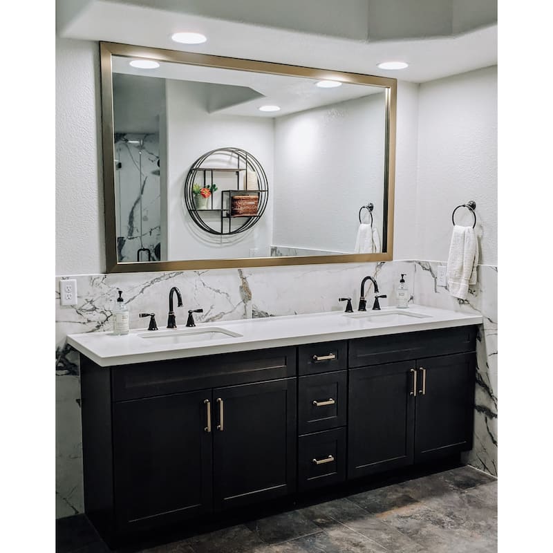 Meade Champagne Bronze Framed Vanity Mirror