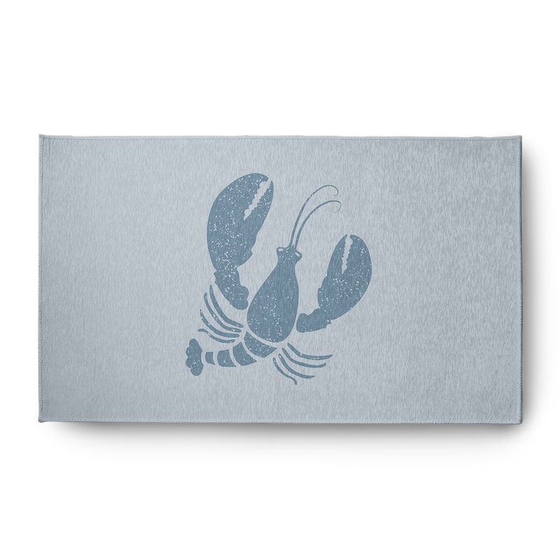 Lobster Nautical Indoor/Outdoor Rug - Dusty Smoke - 3' x 5'
