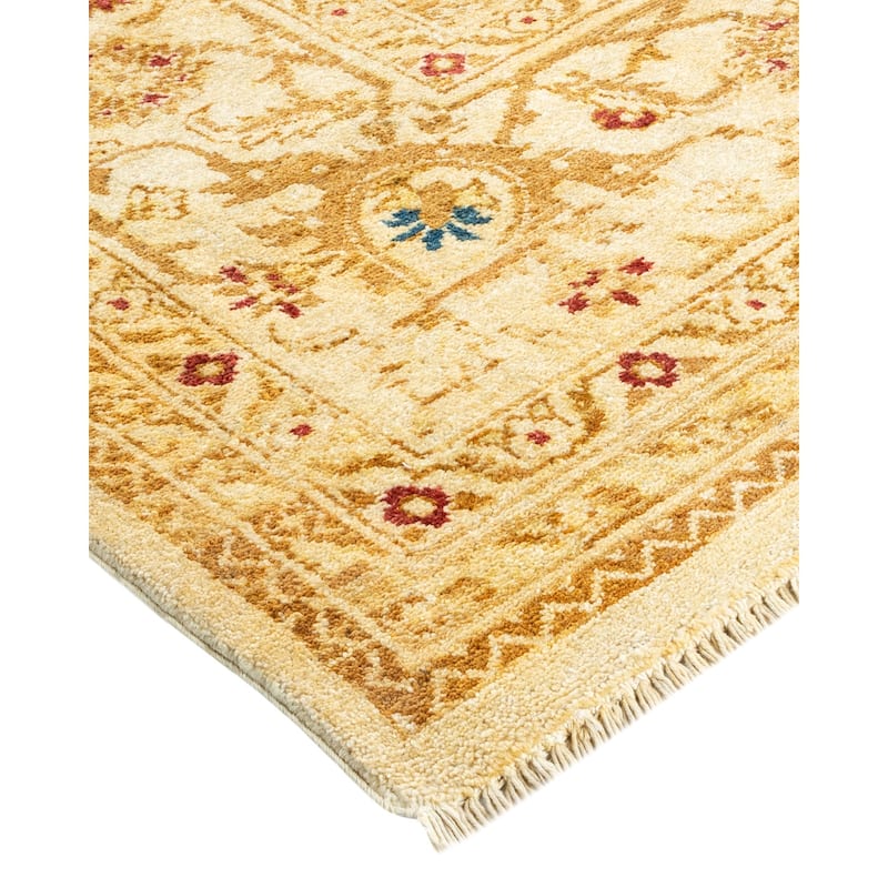 Overton Eclectic, One-of-a-Kind Hand-Knotted Area Rug - Ivory, 8' 10" x 11' 8" - 8' 10" x 11' 8"