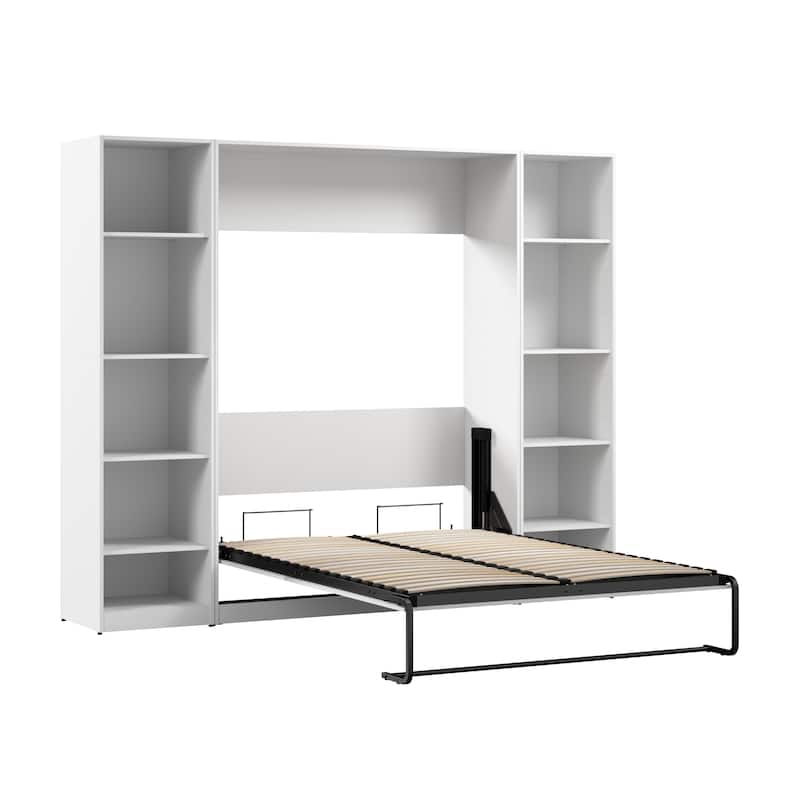 Claremont Full Murphy Bed with Closet Organizers (99W) by Bestar