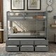 preview thumbnail 17 of 21, Merax Twin over Twin Bunk Bed with Trundle and 3 Drawers