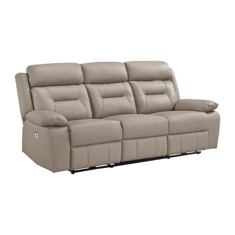 Garrey Leather 2-Piece Power Double Reclining Living Room Sofa Set