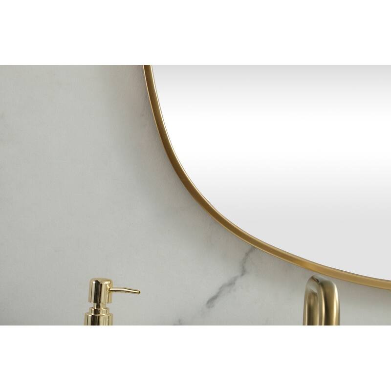 Indigo Home Metal Frame Oval Mirror 30x60 Inch