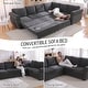 preview thumbnail 24 of 109, Homy Casa Chenille Sleeper Sectional Sofa with Pull-Out Bed