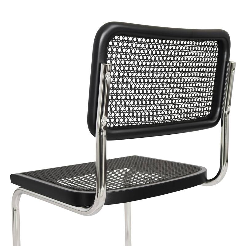 Breuer Chair Company Marcel Breuer Cesca Cane Cantilever Side Chair w/ Chrome Steel Frame (Various Wood & Cane Colors)
