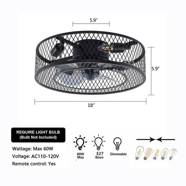 Matte Black Enclosed Low Profile Ceiling Fan Bed Bath & Beyond 36009274