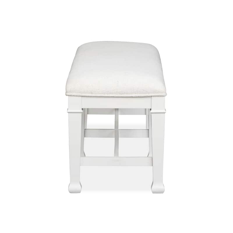 Magnussen Home Kingston Whisper White And Cerused Nutmeg Bench - 45''W x 16''D x 19''H