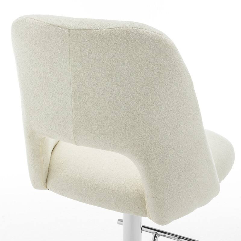 Best Quality Furniture Adjustable Textured Fabric Barstools with Chrome Finish Base (Set of 2)