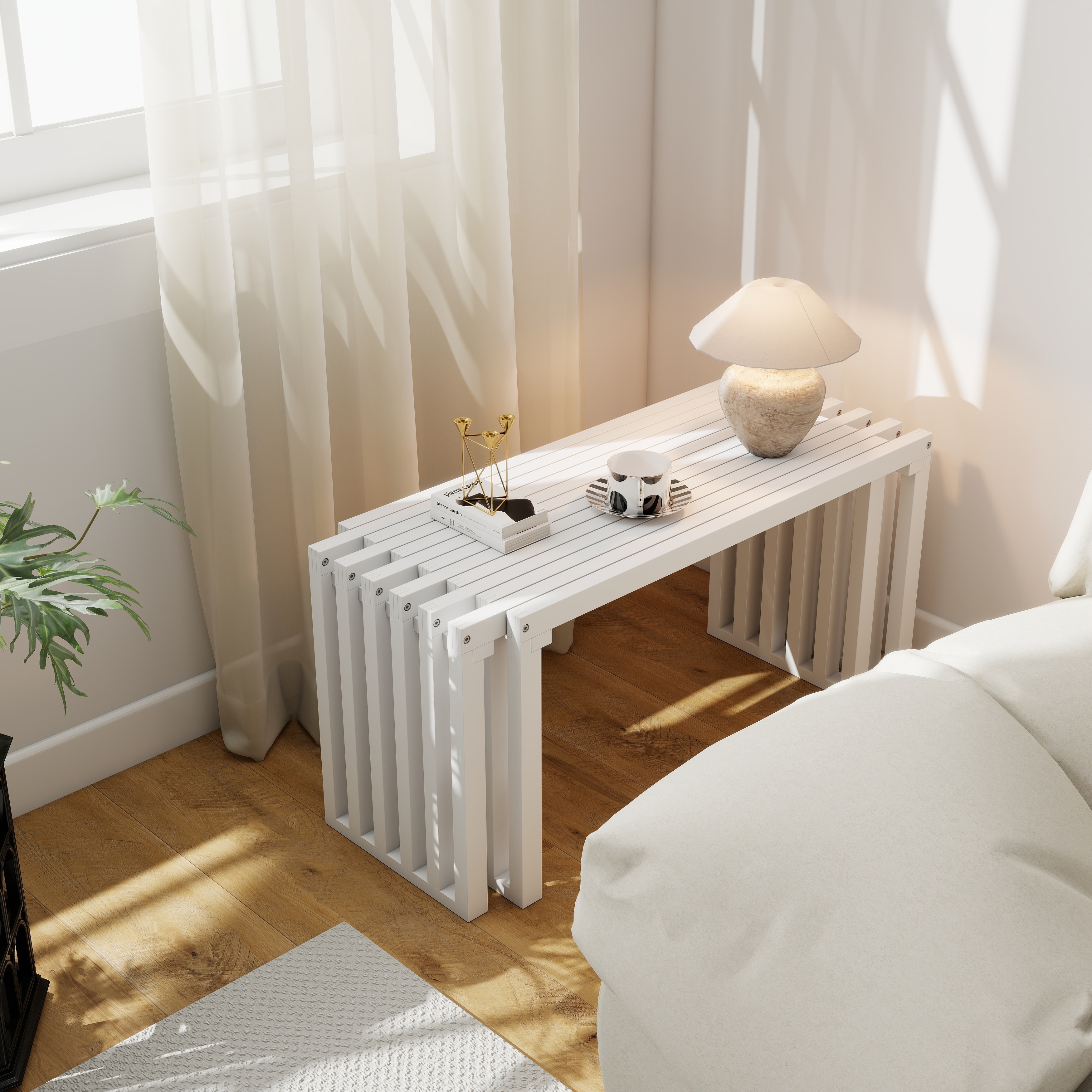 Expandable Bench, Dining Bench, Entryway Shoe Bench, Space-Saving Seating