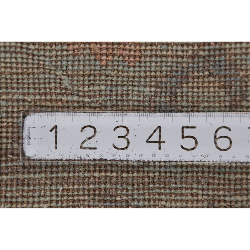 Hand Knotted Oriental 100% Wool Carpet Transitional All-Over Navy Blue & Blues Oushak Area Rug - 9' 11'' X 7' 10''