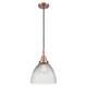Option Clear Halophane Shade / Antique Copper