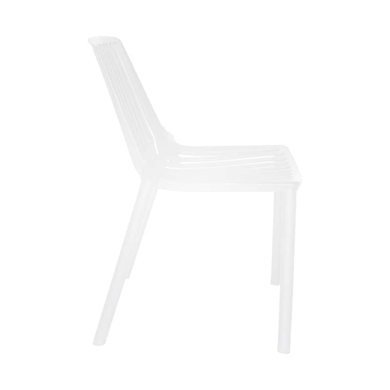 LeisureMod Acken Mid-Century Modern Plastic Dining Chair, Set of 4 - 30.7"