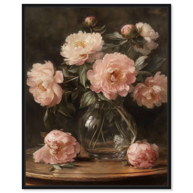 Vintage Velvet Vase Canvas by Art Remedy - Black - 36" x 45"
