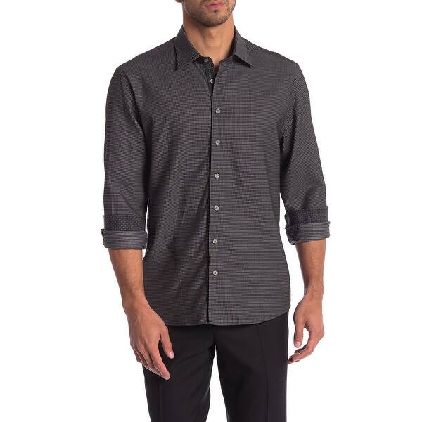 Shop Stone Rose Black Mens Size Xl Button Down Miami Waffle Shirt