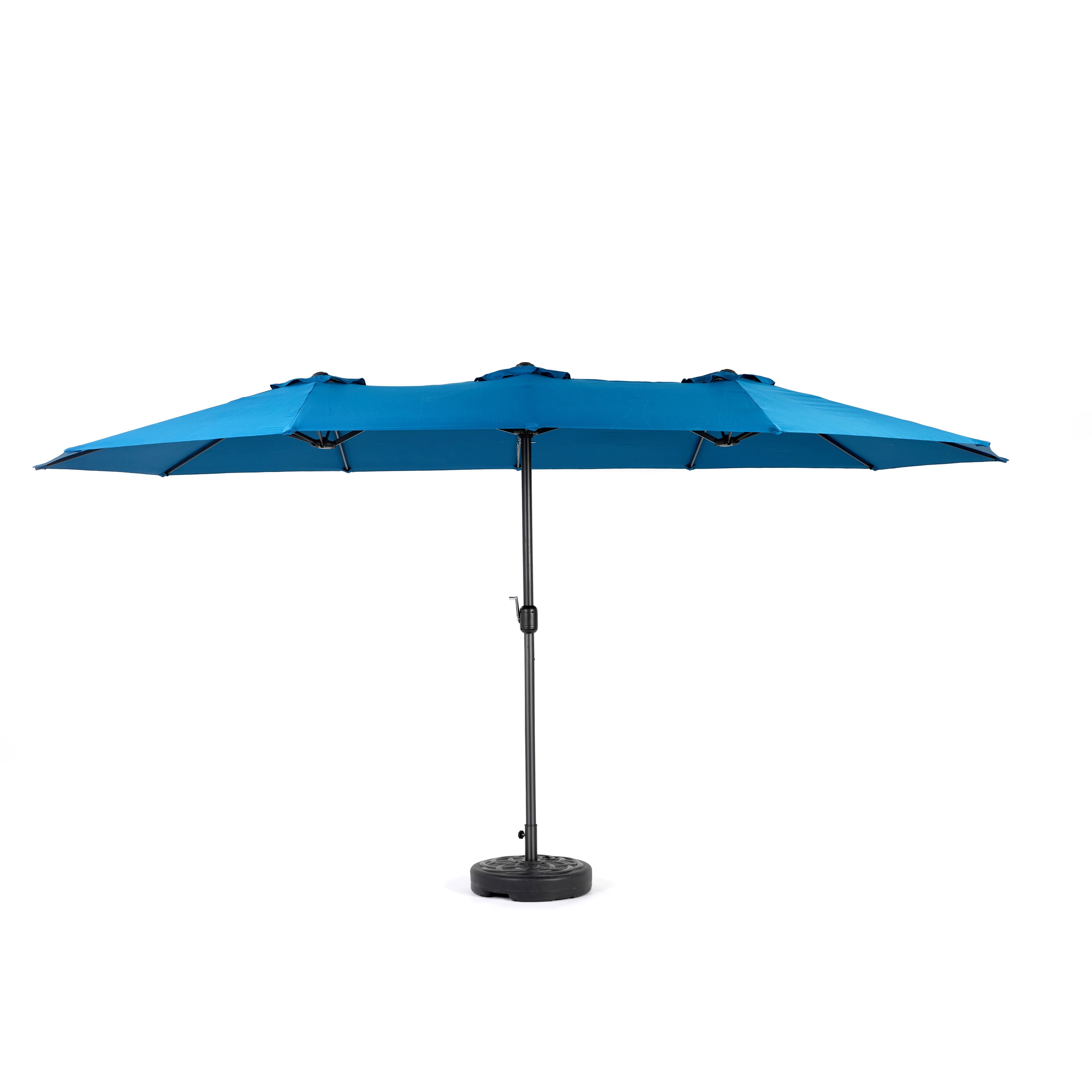 14.8 Ft Double Sided Outdoor Umbrella Rectangular Large with Crank, For Backyard, Lawn and Garden