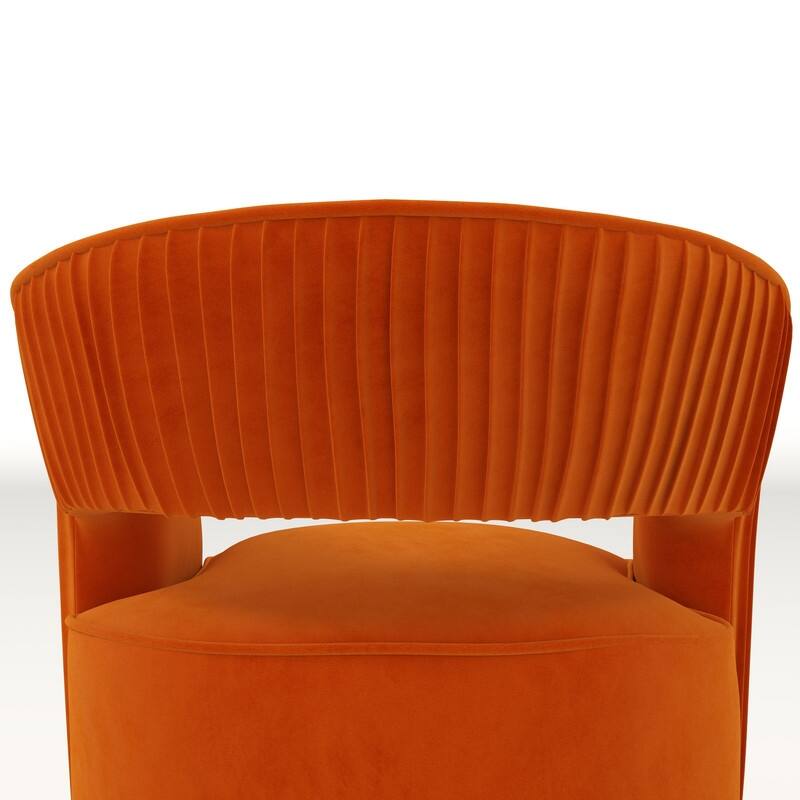 SEYNAR Modern Glam Velvet 360 Degree Swivel Open-Back Accent Armchair Set of 2