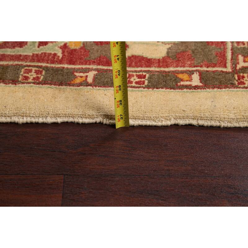 Floral Traditional Chobi Oriental Area Rug Hand-knotted Wool Carpet - 6'8" x 9'4"