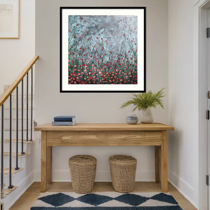 Night Is Coming by Donatella Marraoni Wood Framed Wall Art Print - Svelte Noir Black